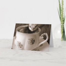 Tarjeta Boots en una taza de té