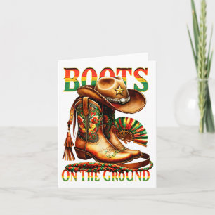 Tarjeta Boots On the Ground Boot Junetdecia Cowgirl Negra