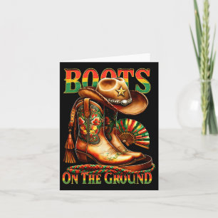 Tarjeta Boots On the Ground Boot Junetdecia Cowgirl Negra