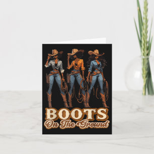 Tarjeta Boots On the Ground Junetdecis Black Cowgirl