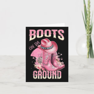 Tarjeta Boots Rosados En El Suelo Gorra De Vaquera Occiden