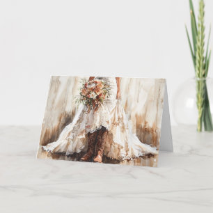 Tarjeta Boots y sentimientos de los Bodas de florecimiento