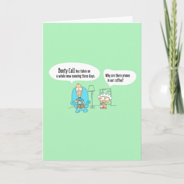 Tarjeta Booy Call Funny Comic Birthday card - 003 (Anverso)
