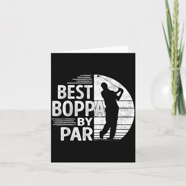 Tarjeta Boppa By Par, Golf Shirt Gift Grandpa, Father's Da (Anverso)