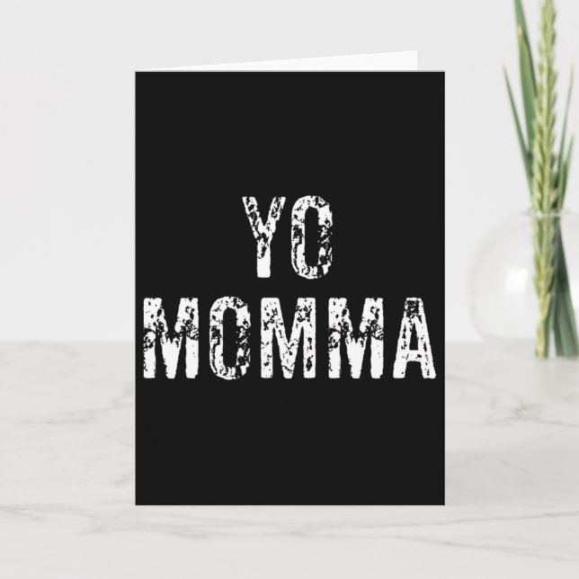 Tarjeta Boquetón de Yo Momma Fun Saying Sketll Player Sp (Anverso)