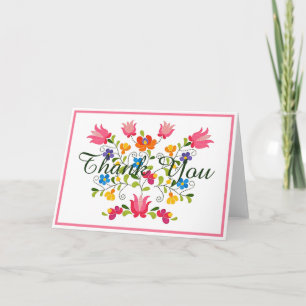 Tarjeta bordado floral personalizado