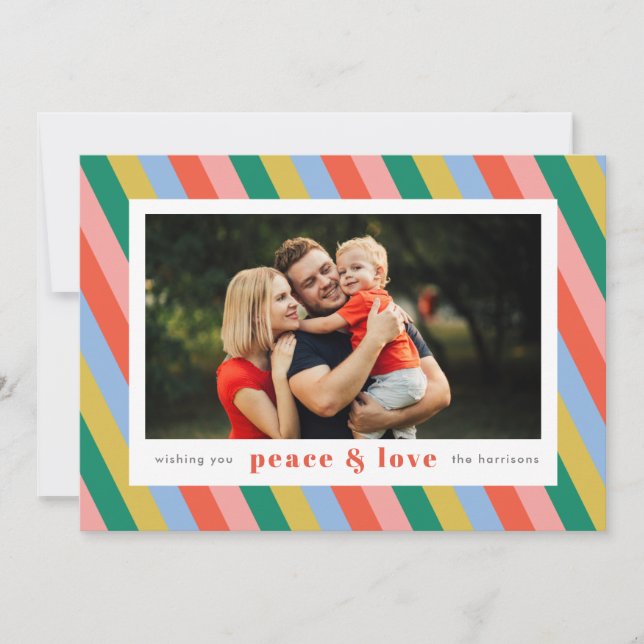 Tarjeta Borde de merry a rayas (Anverso)