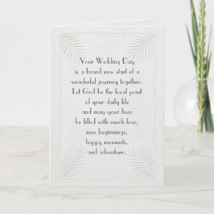 Tarjeta Borde de palma tropical con relieve para boda