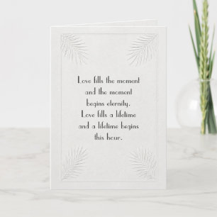 Tarjeta Borde de palma tropical con relieve para boda