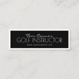 Tarjeta bordeada de blanco y negro del instructor 