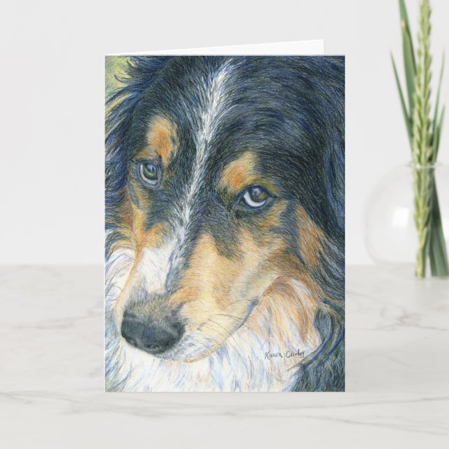 Tarjeta Border collie Notecard (Anverso)