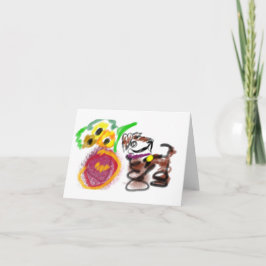 Tarjeta Border Collie sunflowers 