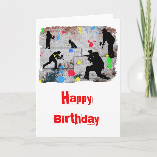 Tarjeta Bordes de la batalla de Paintball (Anverso)