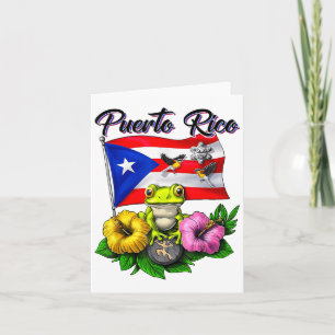 Tarjeta Boricua Coqui Frog Taino Puerto Rico Puerto Rico