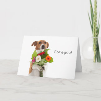 Tarjeta Boris - Jack Russell Terrier - Flores para ti!