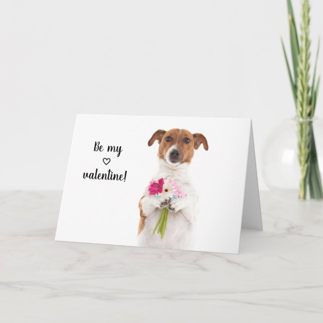 Tarjeta Boris - Jack Russell Terrier - Sé mi San Valentín (Anverso)