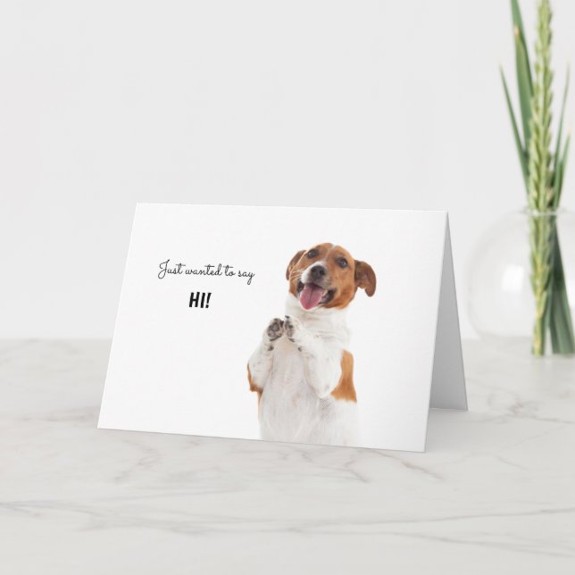 Tarjeta Boris - Jack Russell Terrier - ¡Solo diciendo hola (Anverso)