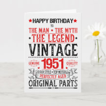 Born in 1951 Birthday the Man the Myth the Legend