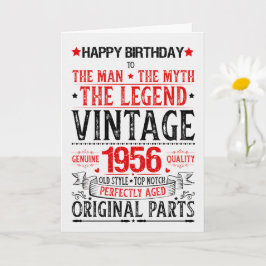 Tarjeta Born in 1956 Birthday the Man the Myth the Legend