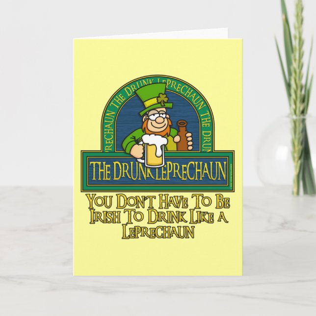 Tarjeta borracha del Leprechaun (Anverso)
