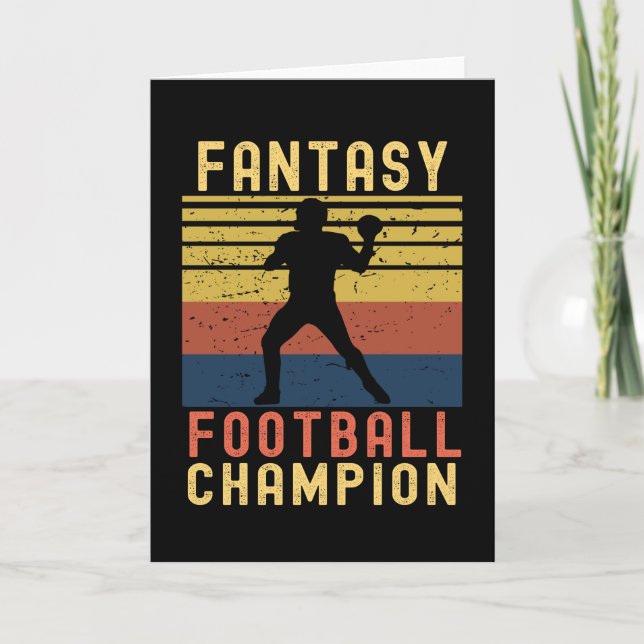 Tarjeta Borrador divertido de campeón de fútbol de fantasí (Anverso)