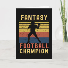Tarjeta Borrador divertido de campeón de fútbol de fantasí
