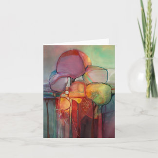 Tarjeta Bosque a través de los árboles • Michelle Abrams -