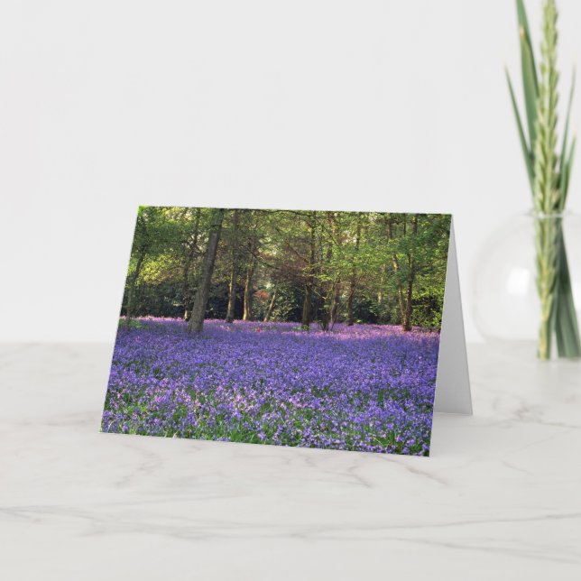 Tarjeta Bosque Bluebell, Inglaterra (Anverso)