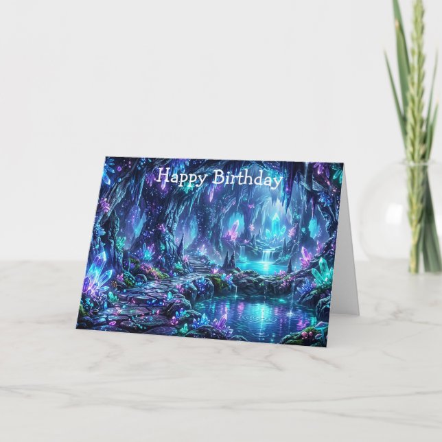 Tarjeta Bosque Brillante con Lago (Anverso)