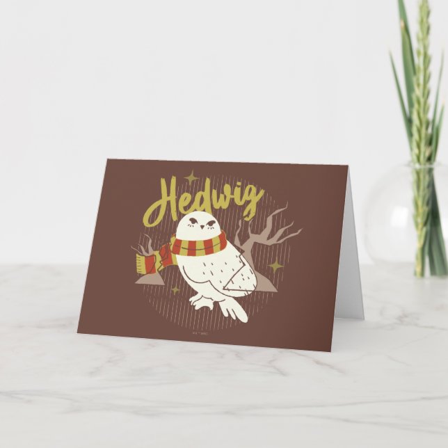 Tarjeta Bosque Caprichoso Dibujo de Hedwig (Anverso)