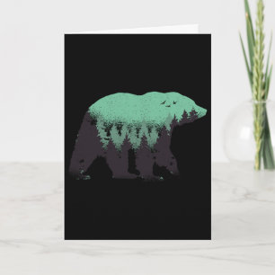 Tarjeta Bosque de Osos Naturaleza Grizzly Senderismo Caza