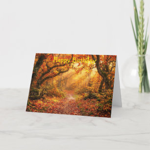 Tarjeta Bosque de Otoño