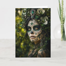 Tarjeta Bosque Esmeralda Calavera – Botánica Verde