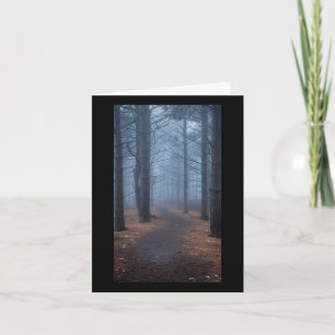 Tarjeta Bosque forestal de niebla Naturaleza de los Árbole