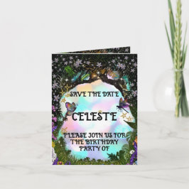 Tarjeta Bosque Mágico de Fantasía de Hadas