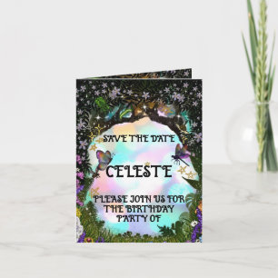 Tarjeta Bosque Mágico de Fantasía de Hadas