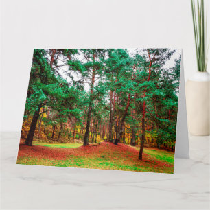 Tarjeta Bosque mixto de otoño