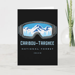 Tarjeta Bosque Nacional Caribou-targhee Idaho Nieve Esquí