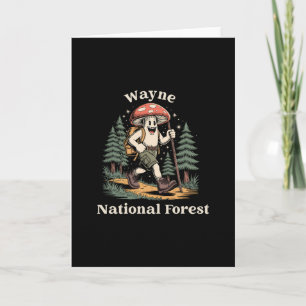 Tarjeta Bosque Nacional Wayne Ohio Senderismo Vacación Hon