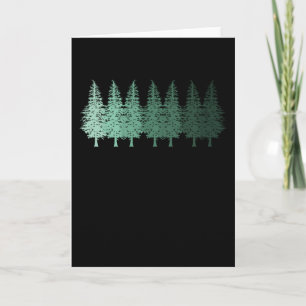 Tarjeta BOSQUE RETRO Senderismo Cazador Leñador Senderista