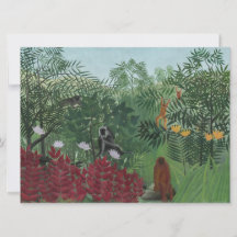 Bosque Tropical Con Simios y Serpiente (Rousseau)