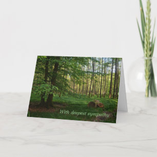 Tarjeta Bosque verde - Con profundo pésame