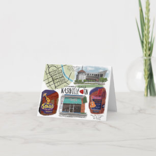 Tarjeta Bosquejo Notecard del viaje que rasguea a través