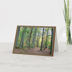 Tarjeta Bosques de Walden: Un paseo matutino es una bendic