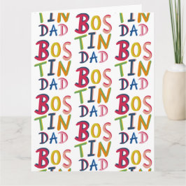 Tarjeta Bostin Dad Black Country Birthday o el Día del Pad