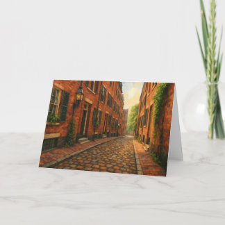 Tarjeta Boston Beacon Hill Watercolor Card