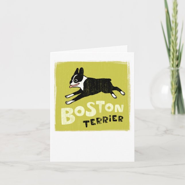 Tarjeta Boston Terrier (Anverso)