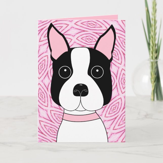 Tarjeta Boston Terrier (Anverso)