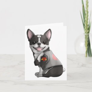 Tarjeta Boston Terrier Amo A Mamá Tattoo Madres Camisas De