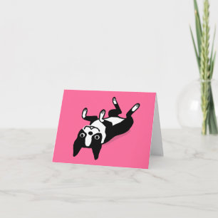 Tarjeta Boston Terrier - Cute Cartoon Dog